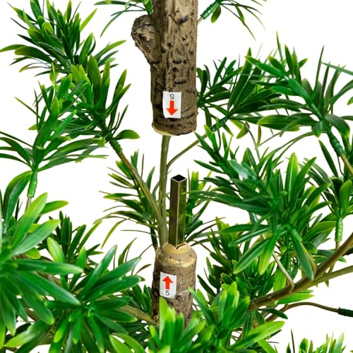 Nearly Natural 4ft UV Artificial Podocarpus Tree Indoor/Outdoor Greenery - Premium Materials, Low Maintenance, Modern Style