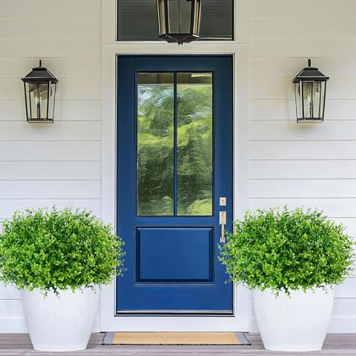 Yastouay Artificial Flowers for Outdoors UV Resistant, 22 Bundles Green Realistic Fake Outdoor Flowers Fake Plants, Faux Flowers for Outdoor Planters Front Porch Garden Window Box Farmhouse Decor - color: Green, size: 22 Bundles