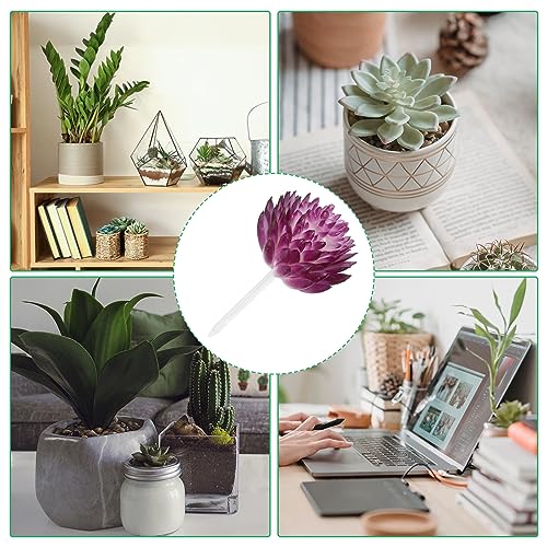 PATIKIL Mini Artificial Succulents, 4 Pack Unpotted Faux Succulent Picks Fake Succulent Plants for Home Landscape Decoration, Purple