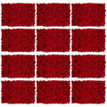 Flower Wall Panel Backdrop: 12 Pcs 24 x 16 Inch Red Artificial Hydrangea Floral Panels - color: Red, size: 12 PCS