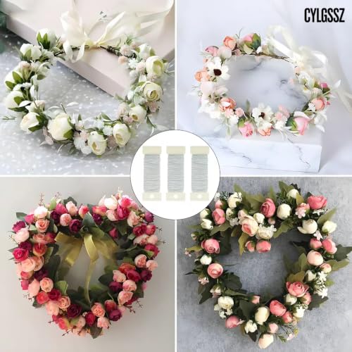 114 Yards 26-Gauge White Floral Metal Wire: Flexible Paddle Wire for Flower Arrangements, Crafts, Christmas Wreaths, Trees & Garlands - color: white, size: 26
