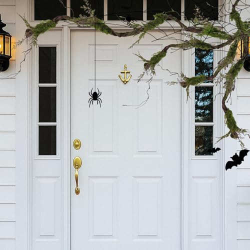 1Pcs 78.9inch Large Bendable Artificial Craft Moss Garland Faux Tall Tree Trunk Branches Grape Vines for Halloween Haunted Mansion Wedding Arch Room Outdoor Mantel Wall Hanging Forest Greenery Decor
