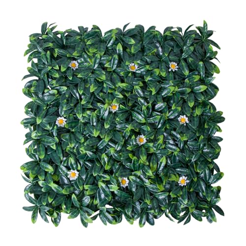 Takywep 12 Pack 20 x 20 Inch Artificial Grass Wall Panels,PE Fake Greenery Privacy Fence for Indoor and Outdoor Decor
