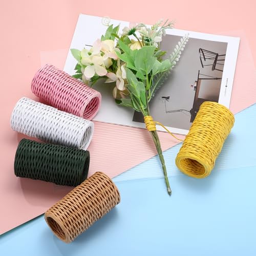 MECCANIXITY Floral Wire 164ft/50m 1mm Vine Bind Wire Rustic Craft Wrapping Metal Wire for Flower Bouquet Wreath Making, White - color: White, size: 1mmx50m