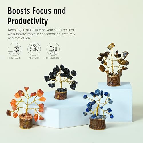 Crocon® Set of 12 Crystals Mini Stone Tree of Life Birthday Gifts for Women, Home & Office Decor, Money Tree Healing Crystals Gift Set Mom & Father Gift Ideas Housewarming Gifts New Home Sister & Dad - color: 003 (Set of 12 ) New