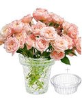 Thickened Glass Vase Embossed Big Base Large 6.1in Wide Mouth Rhombus Clear Vases Esmiome Bowl Bouquet Ribbed with a Hydroponic Baskets Vintage for Aquaponics Orchids Avocado Phalaenopsis Hyacinth