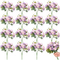 Zeyune 16 Bunches 12 Inch Artificial Mini Rose Bouquet 160 Heads Bridal Flower Bouquets Fake Silk Rose Bulk for Valentine's Day Wedding Bridal Shower Home Office Garden(Pink and Purple) - color: Pink and Purple