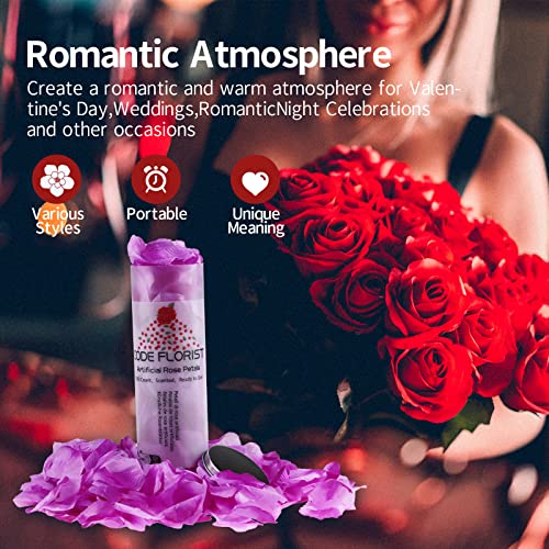 CODE FLORIST 1100 PCS Light Purple Silk Rose Petals for Valentine's Day,Romantic Night,Wedding,Proposal Anniversary Flower Decorations(Separated,Scented) - color: Light Purple, size: Separated 1100 pcs