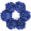 DuHouse Artificial Hydrangea Silk Flower Heads with Stem Fake Hydrangea Flowers for Wedding Home Garden Centerpiece Pack of 6(Klein Blue) - color: Klein Blue