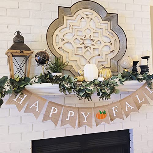 Ouddy Decor Eucalyptus Garland 6.56 Ft Lush Silver Dollar Leaves Boxwood with White Buds Artificial Faux Greenery Vines for Baby Shower Wedding Party Table Runner Room Home Mantle Decor - color: White, size: 1 Pack