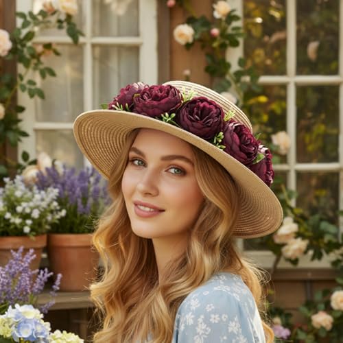 Thiccywoov 200 Pcs Flowers Long Stem Artificial Rose Bulk, 3.2 Inches Silk Rose Head Flowers Faux for Wedding Bridal Bouquet Independence Day Home Floral DIY Centerpieces Party Decoration(Burgundy) - color: Burgundy