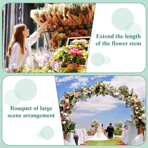 Tessco for you 90 Pcs Floral Water Tubes 12 Inch Floral Tubes Plastic Flower Supplies for Fresh Flowers with Rubber Cap for Flower Stem Arrangements Florist Supplies(Green) - color: Green, size: 12 Inch
