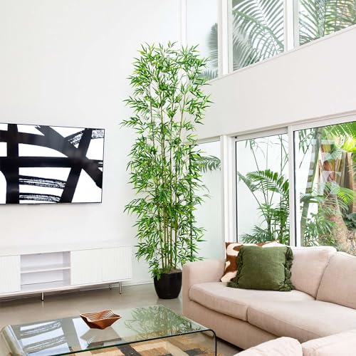 Nearly Natural 10ft. Artificial Green Bamboo Tree - size: 10ft