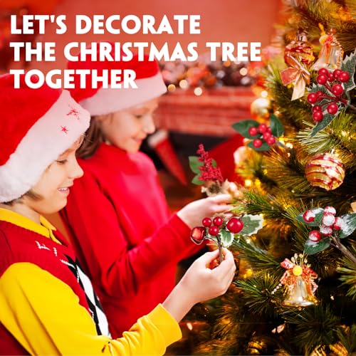 Crafare 15 Pack Small Christmas Picks Assorted Size Red Berry Picks Stems with Pinecones for Christmas Holiday Floral Arrangement Winter Holiday Season Decoration - size: 5in-9in berry stem picks