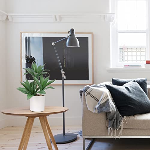 Hollyone Large Artificial Agave Plants Fake Three-Head Agave Succulent Plant Potted 15" Faux Plant in White Pot Succulents Aloe Plant Indoor for Desk Modern Home Decor - color: Style 1