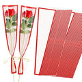 BEISHIDA 100 PCS Single Rose Sleeve Single Flower Wrapping Bags Single Rose Packaging Cellophane Flower Sleeves for Florist Bouquet Supplies, Mother's Day, Valentine's Day,Wedding Gift(Black Edge) - color: single-red
