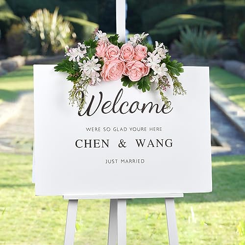Lvydec 2 Pack Artificial Peony Flower Garland - 6ft Silk Peony Pink Flower Garland for Wedding Party Table Decoration (2, Pink) - color: Pink