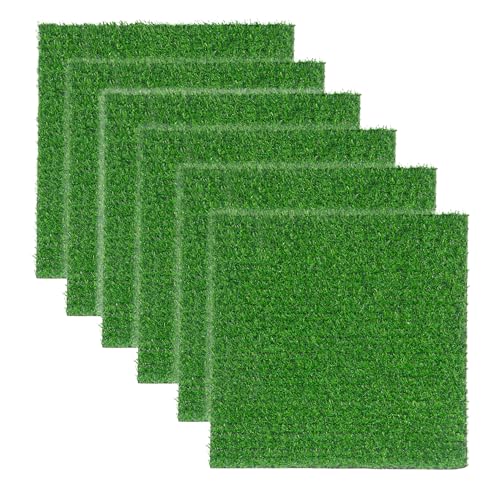 Artificial Grass Mat 12x12 Inch,Fake Grass Turf Patch,Synthetic Grass Indoor Outdoor,Patio Grass Tiles Realistic Grass Rug with Drainage Hole for Table Decoration - size: 12"x12"-12PC