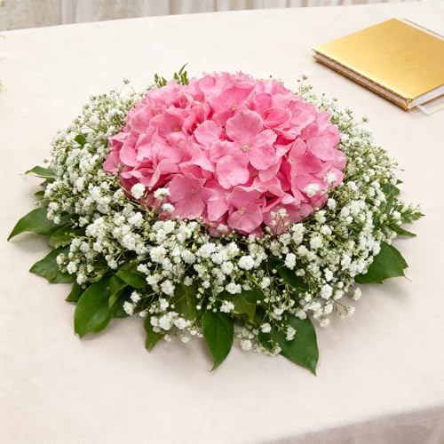 100PCS Artificial Hydrangea Flowers, Fake Flowers Silk Hydrangea Full Flowers Heads with Stems for Wedding Home Party Shop Baby Shower Decor (Bubble Pink) - color: Bubble Pink