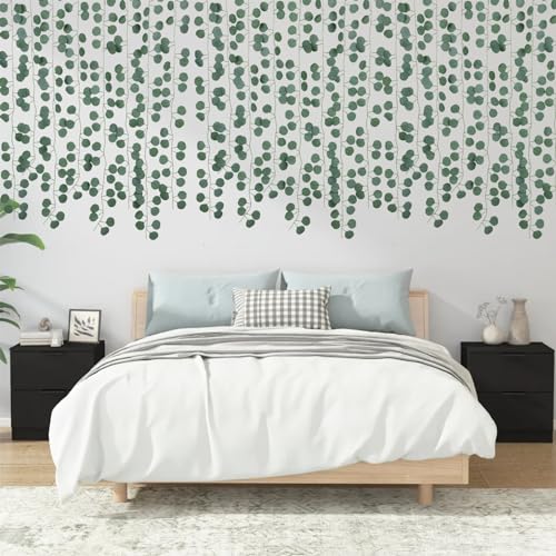 DearHouse 86 Feet 12 Strands Artificial Eucalyptus Leaf Plants Vine Hanging Eucalyptus Garland for Home Kitchen Office Wedding Wall Decor - size: 12pcs Eucalyptus Vine