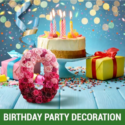 Leinuosen 12inch Dry and Wet Floral Foam Numbers Blocks Green Foam Blocks for Fresh and Artificial Flowers for Weddings Birthday Flower Arrangement Craft Project Garden Decoration(Number 0) - style: Number 0