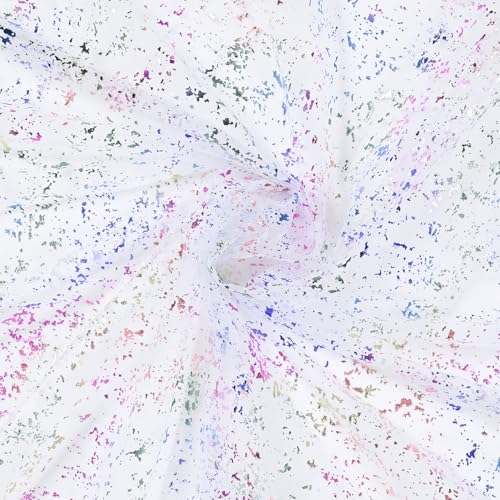 Artoid Mode Colorful Gold Gauze Table Runner 120 Inch 10FT, Glitter Metallic Foil Sheer Dining Wedding Anniversary Holiday Birthday Table Decor for Home Party - color: Multi Color, size: 28" x 120"