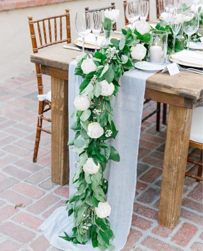 White Silk Peonies Artificial Flowers 24PCS Fake Flower Heads Bulk 2.56" Faux Roses with Stems for Wedding DIY Bouquets Cake Party Home Decoration (White) - color: White