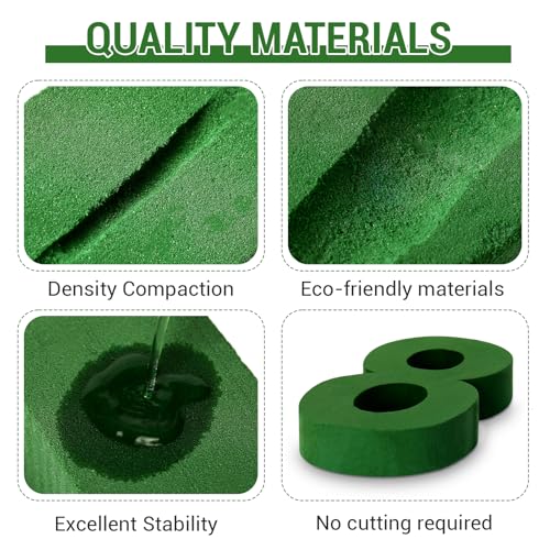 Leinuosen 12inch Dry and Wet Floral Foam Numbers Blocks Green Foam Blocks for Fresh and Artificial Flowers for Weddings Birthday Flower Arrangement Craft Project Garden Decoration(Number 8) - style: Number 8