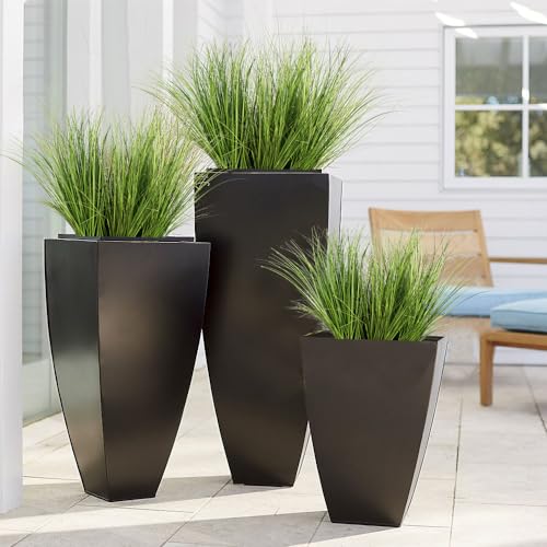 Melorca&Guilla Artificial Plants 6PCS 25.5“ Fake Tall Onion Grass,Faux Grass Plant,Artificial Greenery Shrubs Bushes for Garden Porch Window Box Shop Office Home Décor - color: Large Onion Grass