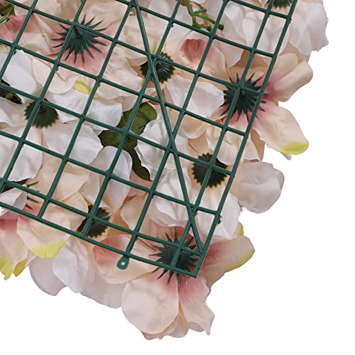 6 Pcs Flower Wall Panel Floral Backdrop, 24*16in Artificial Flower Wall Panels Pink Yellow Flowers Flower Walls Decor Silk Fabric for Wedding Party Room Home Decor Decoration (Pink, Yellow) - color: Pink, Yellow