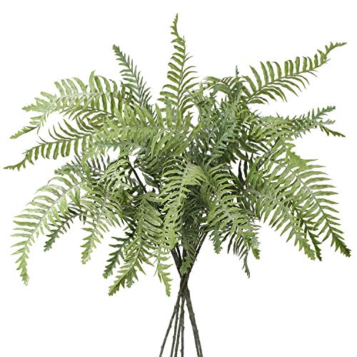 Briful 30" Artificial Boston Fern Plants Bushes Fake Shrubs Bush Greenery Plants Faux Fern Plant Large for Outdoors UV Resistant Garden Plants or Home Office Desk Indoor Decor 6pcs - color: Style #10