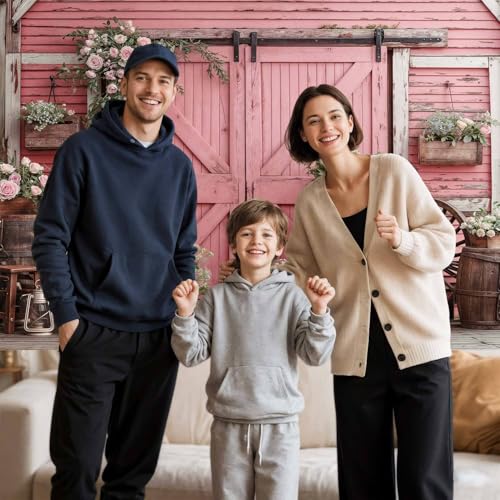 5x4ft Country Wedding Pink Photography Backdrop Rustic Wooden Barn Door Photography Backdrop Farmhouse Flower Western Girl Birthday Baby Shower Wedding Bridal Party Banner Photo Booth Props Background - color: Multi7, size: 5X4FT