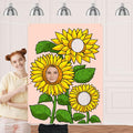 Sunflower Banner Pretend Play Game Backdrop Sunflowers Flowers Fall Theme Decor Decorations for Autumn Holiday Festival Girls Boys 1st Birthday Baby Shower Supplies Photo Booth Props