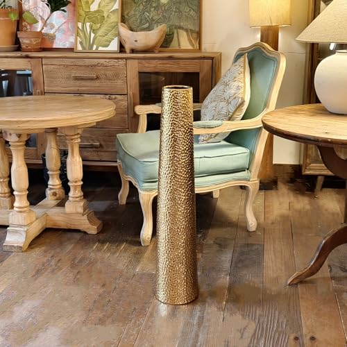 32.5'' H Tall Floor Ceramic Vase Luxury Modern Flower Bouquet Vases for Pampas Twigs for Office Home Farmhouse Living Room Décor Flower Arrangement Golden