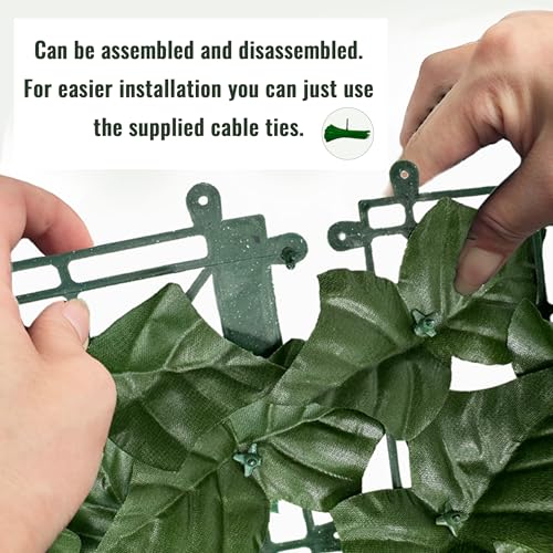 Artificial Ivy Privacy Fence Screen: 80 "x 120" (67 Sqft) Anti-Ultraviolet Artificial Hedge Grass Wall, Used for Indoor and Outdoor Green Background, Garden Greening Decoration - color: Ivy vines, size: 80"x120"