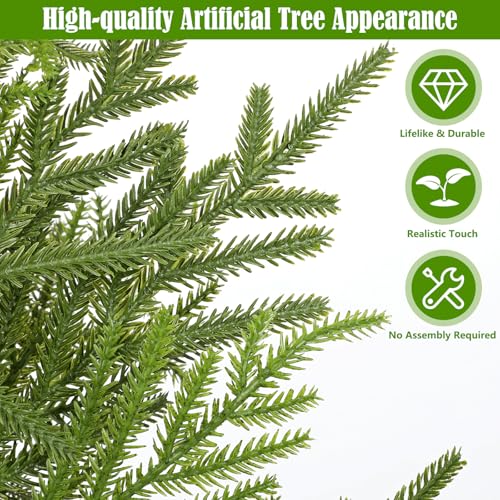 2.6FT Artificial Small Mini Pine Tree for Tabletop, Real Touch 31 inch Premium Artificial Topiary Tree Potted Plants for Home Tabletop Entryway Living Room Indoor Outdoor Decor - style: 2.6ft