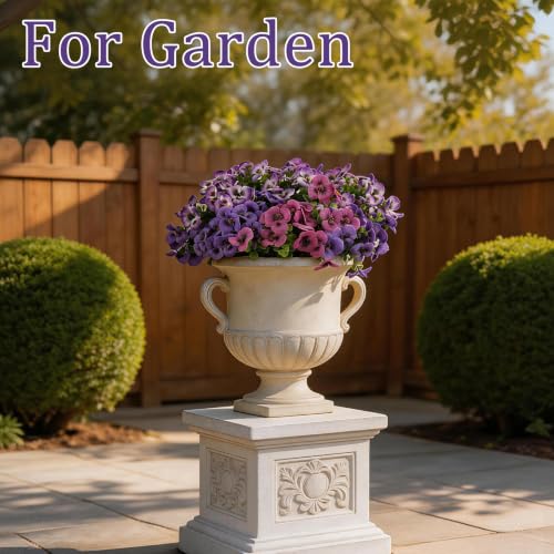 20 Pack Artificial Orchid Flowers Spring Outdoor Flowers Mixed Color Orchid Stems Outdoor Fake Flowers Uv Resistant Spring Front Porch Decor Outdoor Wedding Decorations Party Table Centerpieces - color: Mix Flower-20