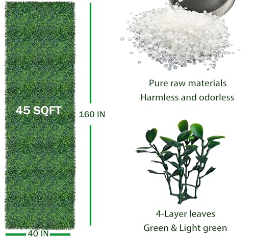 ODTORY Artificial Ivy Privacy Fence Wall Screen: 40X160 in(45 sqft) UV-Anti Faux Boxwood Roll Panels Greenery Backdrop Ivy Vine Leaf Hedges Fence Panels for Indoor Outdoor Green Wall Decor - size: 40 X 160 IN