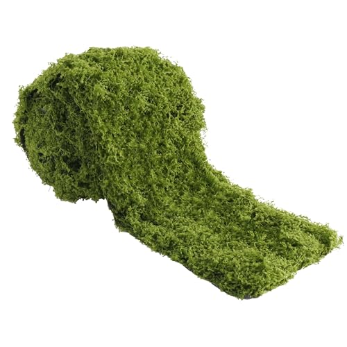 USMOLA Fake Moss Mat, Artificial Moss Table Runner for Wedding Decor Table Centerpieces Fairy Garden Crafts Indoor Green Faux Grass Wall Decor (Green: 4x47Inch / 10x120cm) - color: Green: 4x47inch / 10x120cm