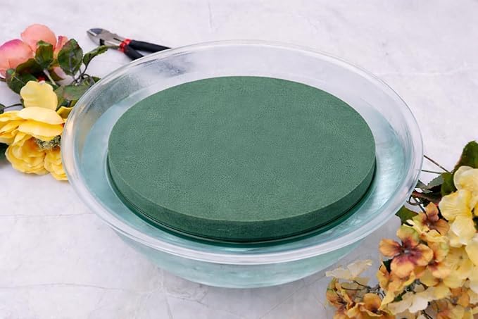 FLOFARE Floral Foam Round Soft and Odorless Foam for Flower Arrangement Supplies, Crafts, Wedding, Birthdays, and Occasions (Extra Large 10") - size: Extra Large 10"