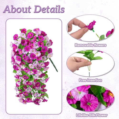 Ammyoo Artificial Fake Hanging Flowers Basket for Spring Decor, Faux Silk Flower in Planter for Summer, Outdoor Artificial Floral for Home Porch Yard(Double Lotus) - color: Double Lotus