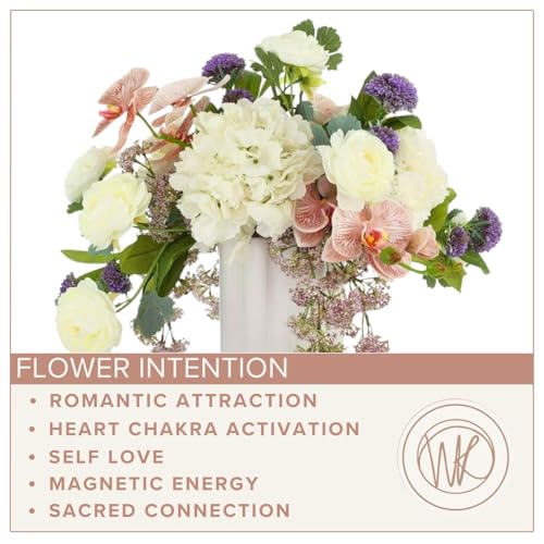 Love Spell - Faux Floral Arrangement, Large-Size Premium Artificial Indoor Flower Display with Beautiful Blooms and Foliage That Lasts Forever - High Energy Natural Looking Floral - color: Love Spell