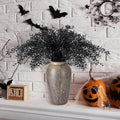 Giegxin 40" Halloween Black Flowers Branches Fake Artificial Faux Flowers Stems 4 Bundles Gothic Black Branches Curly Twig Picks for Vase Wreath DIY Bouquets Hanging Planter Home Office Centerpieces