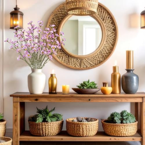 CITYES 10 Pcs Artificial Wildflowers Fake Flower Stems 21" Silk Spring Flowers Forsythia Light Purple Faux Wildflowers Floral Stems for Flower Arrangements Home Decor Indoor Outdoor Centerpieces - color: Light Purple