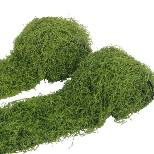 2 Pcs Fake Moss Table Runner Rolls for Decoration 4" x 47" Artificial Moss for Plants Indoor Green Faux Grass for Planters Crafts DIY Table Centerpieces Fairy Garden Floral Wedding 10 x 120cm - color: 2 Pcs Green, 4 X 47 Inch/10x120cm