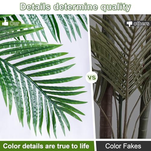 8FT Big Faux Tropical Phoenix Trees Large Artificial Palm Tree Indoor Outdoor Realistic Floor Plants Tall Fake Plant for Home Living Room Office Decor Porch Outside Patio arboles para decoracion - color: Single Pole Palm Tree, size: 8ft
