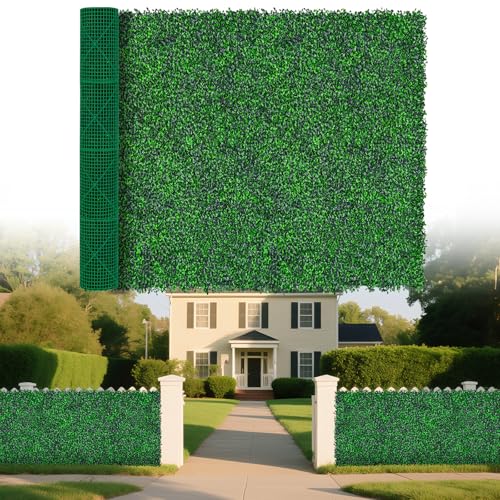 Yangrass Artificial Fence Panel Roll,64"x 144"(64 sq.ft) UV-Anti Faux Ivy Leaves Privacy Fence Screen Grass Wall Roll Panels for Indoor Home Decor and Outdoor Garden Backyard - size: 64x144 IN
