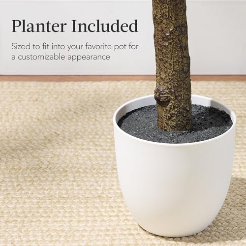 Best Choice Products 5Ft Artificial Olive Tree, Lifelike Faux Tree w/Planter Pot, Indoor Home Office Accent Decor Realistic Trunk, Fruit, Fake Plant - size: 5ft
