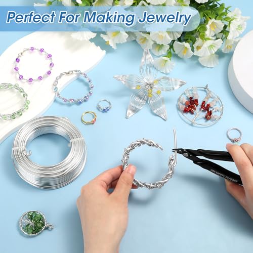 Modacraft 9 Gauge Aluminum Craft Wire - 55FT 3mm Bendable Armature Wire with 5-Inch Micro Flush Cutter - Perfect for Sculpting, Jewelry Making, Doll Making, Bonsai Training, and DIY Crafts - size: 9 Gauge
