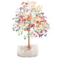 Chakra Crystal Tree of Life Natural Gemstone Healing Crysals(406 Stone Count) with Clear Quartz Base,Fengshui Decor Money Tree,Positive Energy Lucky Gift Height 8.5-9 Inches - color: Muilti Chakra Tree With Quartz Base